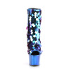 Pleaser ADORE-1031SSQ Green Sequins Blue Metallic Chrom