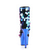 Pleaser ADORE-1031SSQ Green Sequins Blue Metallic Chrom