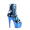 Pleaser ADORE-1031SSQ Green Sequins Blue Metallic Chrom