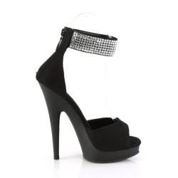 Fabulicious SULTRY-625 Black Vegan Suede Sale Women