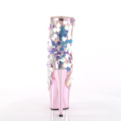 Pleaser ADORE-1031SSQ Patent Sequin Rose Metallic Chrom