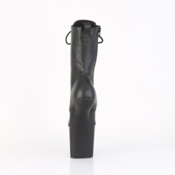 Pleaser CRAZE-1040 Black Vegan Leather Ankle Boots