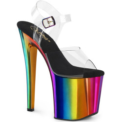 Pleaser ENCHANT-708RC Transparent Rainbow Chrome Sale