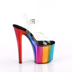 Pleaser ENCHANT-708RC Transparent Rainbow Chrome Sale