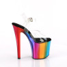 Pleaser ENCHANT-708RC Transparent Rainbow Chrome Sale