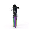 Pleaser FLAMINGO-1020HG Black Hologram Patent Rainbow