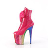 Pleaser FLAMINGO-1020HG Pink Hologram Patent Rainbow
