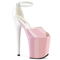 Pleaser FLAMINGO-868 Rose White Patent Sale Women