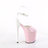 Pleaser FLAMINGO-868 Rose White Patent Sale Women