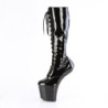 Pleaser CRAZE-2023 Patent Pony Platform Heelless Boots