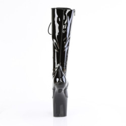 Pleaser CRAZE-2023 Patent Pony Platform Heelless Boots