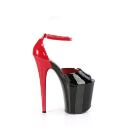 Pleaser FLAMINGO-868 Black-Red Patent Sale Women