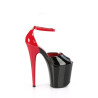 Pleaser FLAMINGO-868 Black-Red Patent Sale Women