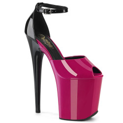 Pleaser FLAMINGO-868 Purple Black Patent Sale Women