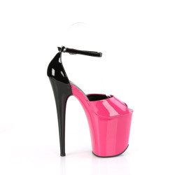 Pleaser FLAMINGO-868 Purple Black Patent Sale Women