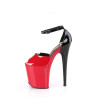 Pleaser FLAMINGO-868 Red Black Patent Sale Women