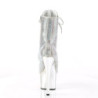 Pleaser ADORE-1020CHRS Silver Strass Chrome Ankle Boots
