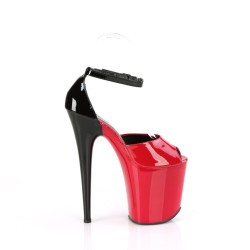 Pleaser FLAMINGO-868 Red Black Patent Sale Women