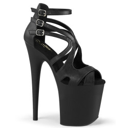 Pleaser FLAMINGO-877 Black Vegan Leather Sale Women