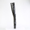Pleaser CRAZE-3000 Black Patent Heelless Overknee Boots