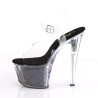 Pleaser SKY-308GF Transparent Black Glitter Sale Women