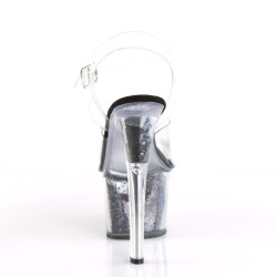 Pleaser SKY-308GF Transparent Black Glitter Sale Women