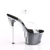 Pleaser SKY-308GF Transparent Black Glitter Sale Women