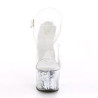 Pleaser SKY-308GF Transparent Silver Glitter Sale Women