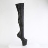 Pleaser CRAZE-3000 Black Vegan Heelless Overknee Boots
