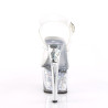 Pleaser SKY-308GF Transparent Silver Glitter Sale Women