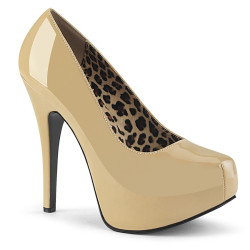 Pleaser Pink Label TEEZE-06W Cream Patent Pumps Men
