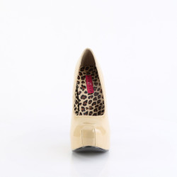 Pleaser Pink Label TEEZE-06W Cream Patent Pumps Men