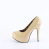 Pleaser Pink Label TEEZE-06W Cream Patent Pumps Men
