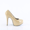 Pleaser Pink Label TEEZE-06W Cream Patent Pumps Men