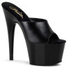 Pleaser ADORE-701 Black Leather High Heeled Mules