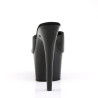 Pleaser ADORE-701 Black Leather High Heeled Mules