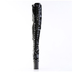 Pleaser CRAZE-3023 Patent Heelless Overknee Boots