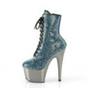 Pleaser ADORE-1020CHRS Turquoise Strass Pewter Chrome