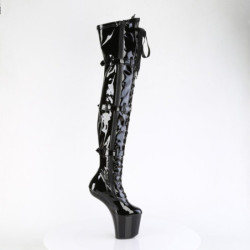Pleaser ADORE-701 Transparent Silver High Heeled Mules