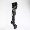 Pleaser ADORE-701 Transparent Silver High Heeled Mules
