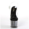 Pleaser ADORE-708CG Black Glitter Platform High Heels