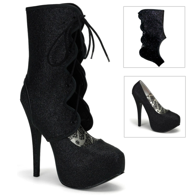 Bordello TEEZE-31G Black Glitter Sale Women Bordello TEEZE-31G Black Glitter Sale Women