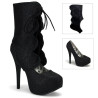 Bordello TEEZE-31G Black Glitter Sale Women