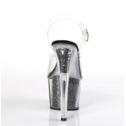 Pleaser ADORE-708CG Black Glitter Platform High Heels