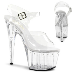 Pleaser ADORE-708LS Clear Platform High Heeled Sandals