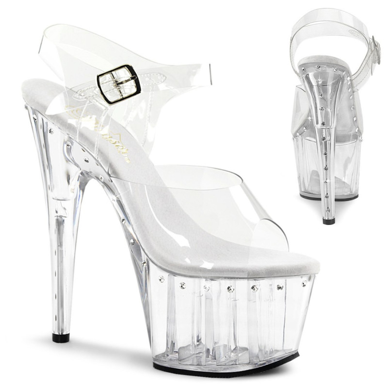 Pleaser ADORE-708LS Clear Platform High Heeled Sandals Pleaser ADORE-708LS Clear Platform High Heeled Sandals
