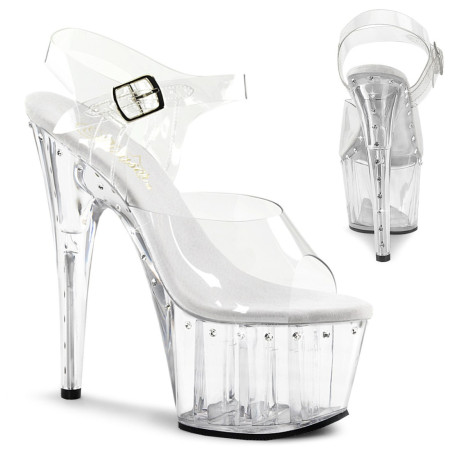 Pleaser ADORE-708LS Clear Platform High Heeled Sandals