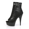 Pleaser DELIGHT-600-27LC Black Vegan Leather Fabric