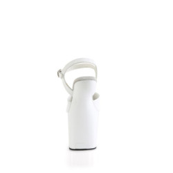 Pleaser CRAZE-809 White Patent Sale Women