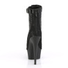 Pleaser DELIGHT-600-27LC Black Vegan Leather Fabric